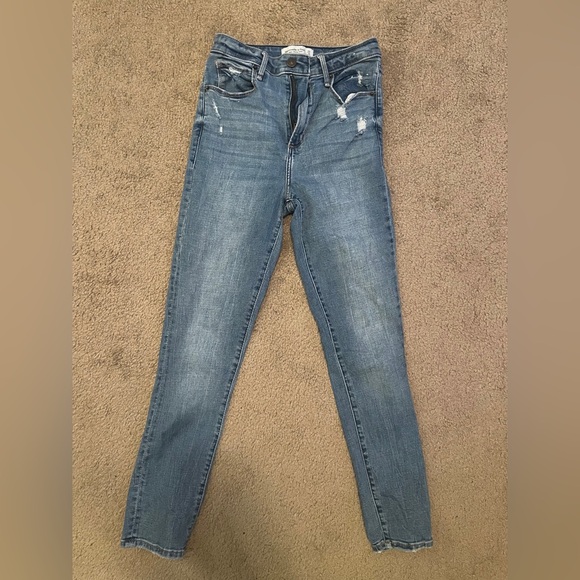 Abercrombie & Fitch Distressed Blue Skinny Jeans - Picture 1 of 1